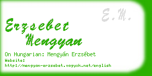 erzsebet mengyan business card
